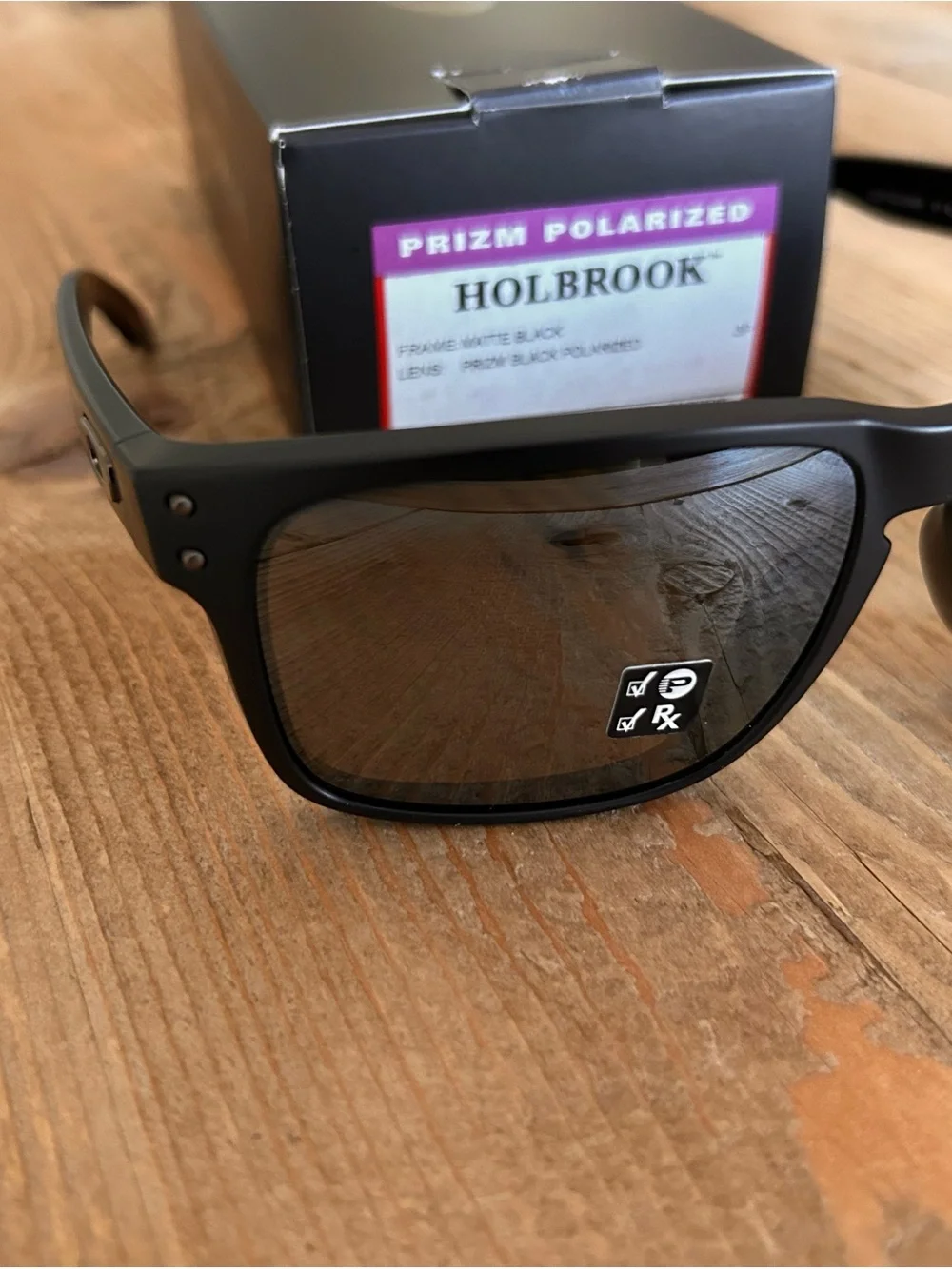 Oakley Holbrook Matte Black Sunglasses with Dark Polarized Lenses